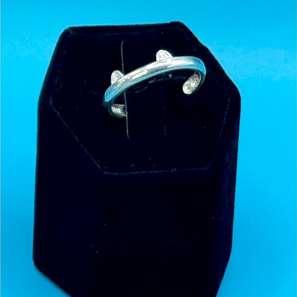 Silver Cat Ears and Paws Hug Ring